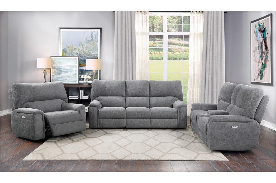 Dickinson 3 Piece Power Double Reclining Living Room Set In Charcoal 9413Cc - 3Pwh - 2 - 1 | Homelegance | Home Elegance USA