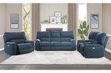 Dickinson 3 Piece Power Double Reclining Living Room Set In Indigo 9413In - 3Pwh - 2 - 1 | Homelegance | Home Elegance USA