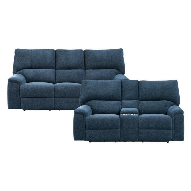 Dickinson 2 Piece Power Double Reclining Sofa Set In Indigo 9413In*2Pwh | Homelegance | Home Elegance USA