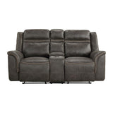 Boise Double Reclining Love Seat With Center Console In Brown 9426 - 2 | Homelegance | Home Elegance USA
