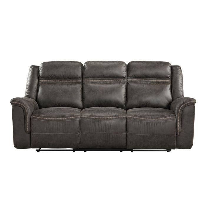 Boise Double Reclining Sofa With Drop - Down Cup Holders In Brown 9426 - 3 | Homelegance | Home Elegance USA