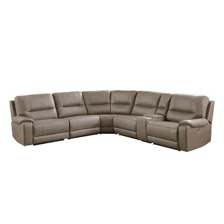 Homelegance - Legrande 6-Piece Modular Power Reclining Sectional With Power Headrest In Taupe - 9429Tp*6Lrrrpwh