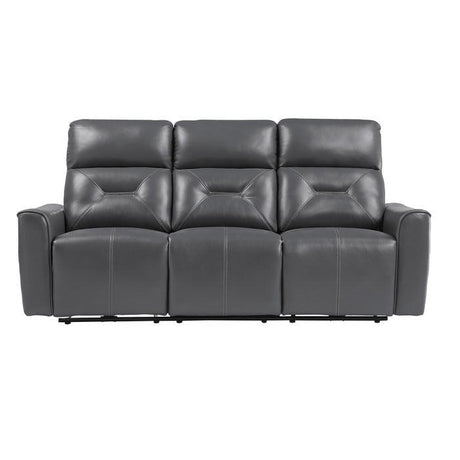 Burwell Power Double Reclining Sofa With Usb Ports In Dark Gray 9446Gy - 3Pw | Homelegance | Home Elegance USA