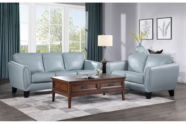 Homelegance - Spivey 2 Piece Sofa Set In Aqua - 9460Aq-3-2