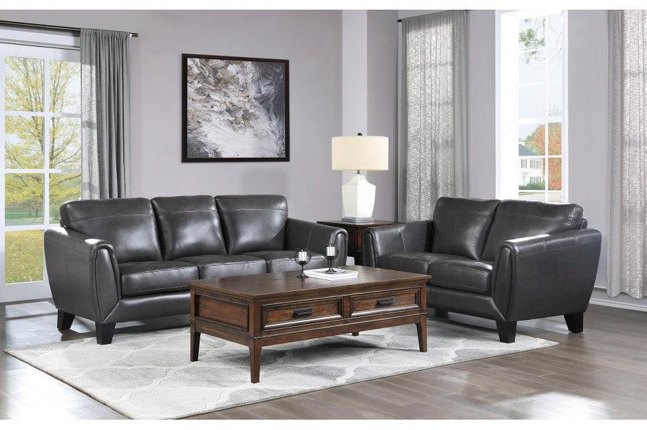 Homelegance - Spivey 2 Piece Sofa Set In Dark Gray - 9460Dg-3-2