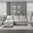 Morelia 2-Piece Sectional With Pull-Out Bed And Left Chaise With Hidden Storage In Beige 9468Be*2Lc2R | Homelegance