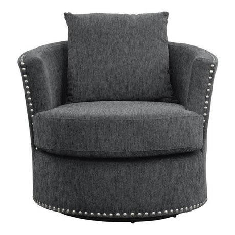 Homelegance - Morelia Swivel Chair In Charcoal - 9468Cc-1