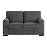 Homelegance - Morelia Love Seat In Charcoal - 9468Cc-2