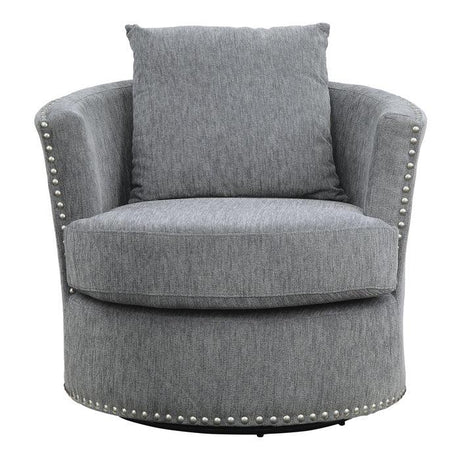 Homelegance - Morelia Swivel Chair In Gray - 9468Dg-1