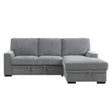 Morelia 2-Piece Sectional With Pull-Out Bed And Right Chaise With Hidden Storage In Gray 9468Dg*2Rc2L | Homelegance