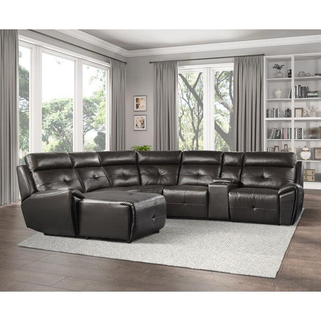 Avenue 6 - Piece Modular Reclining Sectional With Left Chaise In Dark Brown 9469Dbr*6Lcrr | Homelegance | Home Elegance USA