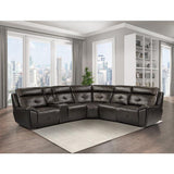 Avenue 6 - Piece Modular Reclining Sectional In Dark Brown 9469Dbr*6Lrrr | Homelegance | Home Elegance USA