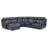 Avenue 6 - Piece Modular Reclining Sectional With Left Chaise In Navy 9469Nvb*6Lcrr | Homelegance | Home Elegance USA