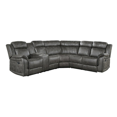 Centeroak 3-Piece Reclining Sectional 9479Brg*Sc | Homelegance