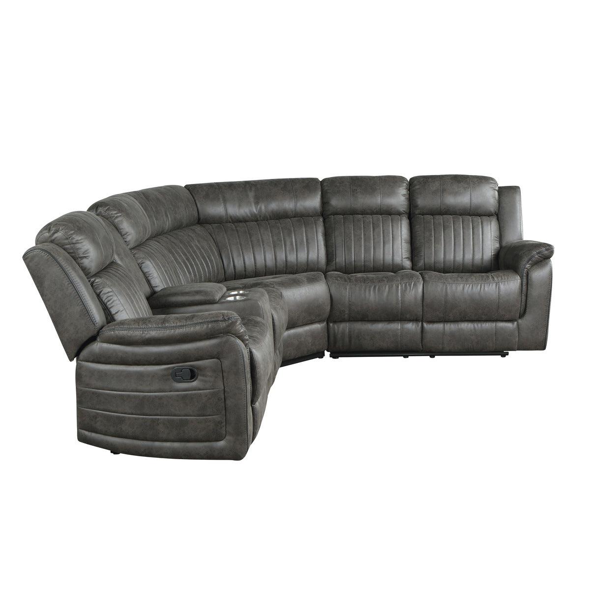 Homelegance - Centeroak 3-Piece Reclining Sectional - 9479Brg*Sc