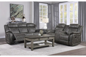 Centeroak 2 Piece Double Reclining Sofa Set In Gray 9479Brg-3-2 | Homelegance