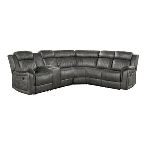 Centeroak 3-Piece Reclining Sectional 9479Brg*Sc | Homelegance