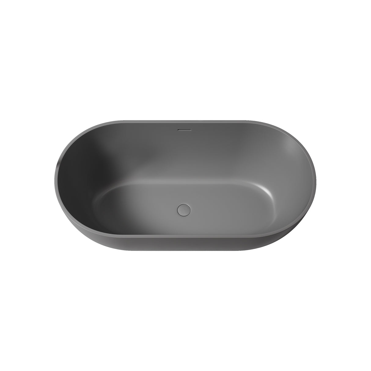 59inch Dark grey solid surface bathtub for bathroom
