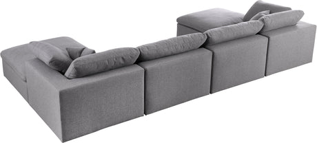 Serene - Cloud Modular Sectional 6 Piece - Grey - Home Elegance USA