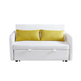 Twins Sofa Bed Cream Fabric