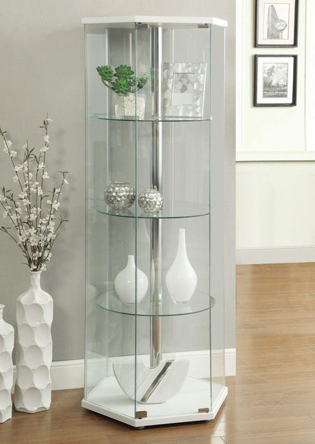 Coaster Furniture - Curio Cabinet In White - 950001
