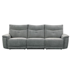 Tesoro Power Double Reclining Sofa With Power Headrests In Dark Gray 9509Dg-3Pwh* | Homelegance