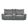 Tesoro Power Double Reclining Love Seat With Center Console And Power Headrests In Dark Gray 9509Dg-2Cnpwh* | Homelegance