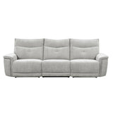 Homelegance - Tesoro Power Double Reclining Sofa With Power Headrests In Gray - 9509Mgy-3Pwh*