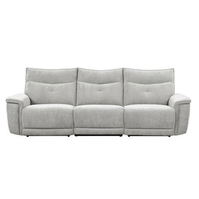 Tesoro Power Double Reclining Sofa With Power Headrests In Gray 9509Mgy-3Pwh* | Homelegance
