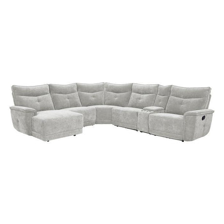 Homelegance - Tesoro 6-Piece Modular Reclining Sectional With Left Chaise In Gray - 9509Mgy*65Lrr