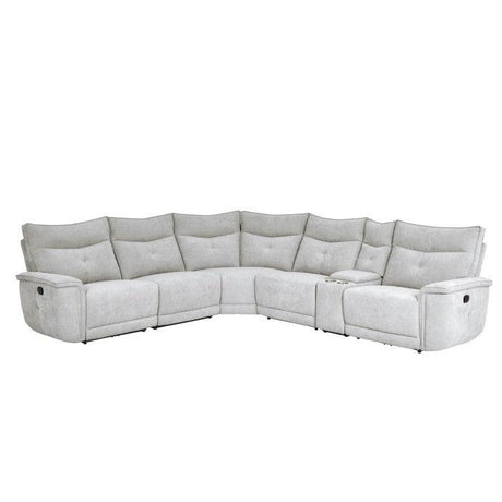 Homelegance - Tesoro 6-Piece Modular Reclining Sectional In Gray - 9509Mgy*6Lrrr