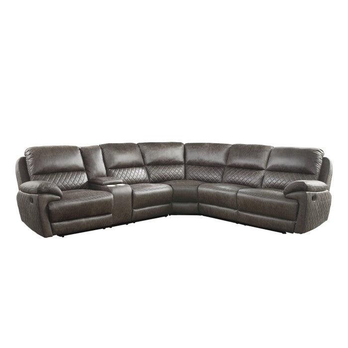 Homelegance - Knoxville 3-Piece Reclining Sectional In Brown - 9510*Sc