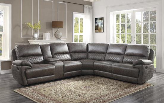 Homelegance - Knoxville 3-Piece Reclining Sectional In Brown - 9510*Sc