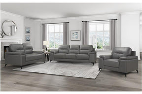 Mischa 3 Piece Sofa Set In Dark Gray 9514Dgy-3-2-1 | Homelegance
