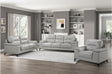 Mischa 3 Piece Sofa Set In Silver Gray 9514Sve-3-2-1 | Homelegance