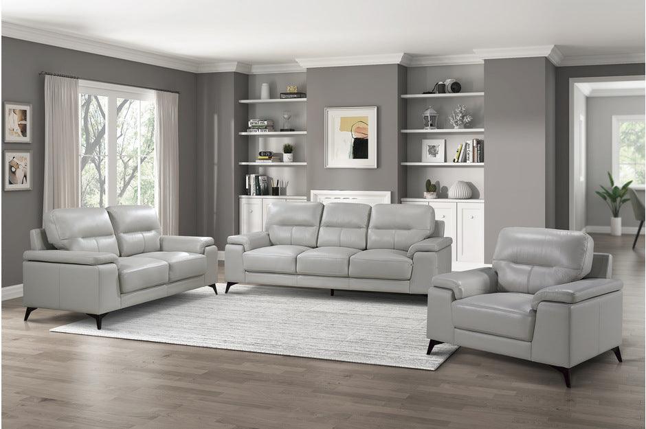 Homelegance - Mischa 3 Piece Sofa Set In Silver Gray - 9514Sve-3-2-1