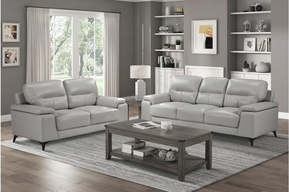 Homelegance - Mischa 2 Piece Sofa Set In Silver Gray - 9514Sve-3-2