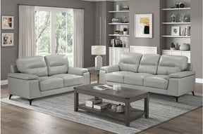 Mischa 2 Piece Sofa Set In Silver Gray 9514Sve-3-2 | Homelegance