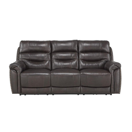 Homelegance - Lance Power Double Reclining Sofa With Power Headrests And Usb Ports In Brown - 9527Brw-3Pwh
