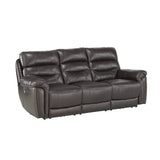 Homelegance - Lance Power Double Reclining Sofa With Power Headrests And Usb Ports In Brown - 9527Brw-3Pwh