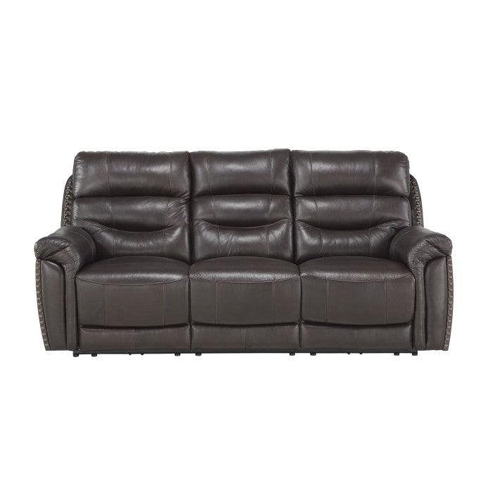 Homelegance - Lance Power Double Reclining Sofa With Power Headrests And Usb Ports In Brown - 9527Brw-3Pwh