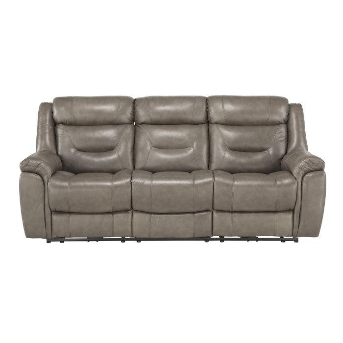 Homelegance - Kennett Power Double Reclining Sofa With Power Headrests And Usb Ports In Brownish Gray - 9528Brg-3Pwh