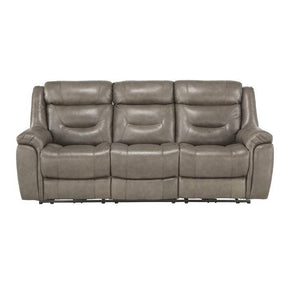 Kennett Power Double Reclining Sofa With Power Headrests And Usb Ports In Brownish Gray 9528Brg-3Pwh | Homelegance