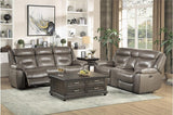 Homelegance - Kennett 2 Piece Double Reclining Sofa Set In Brownish Gray - 9528Brg-3-2