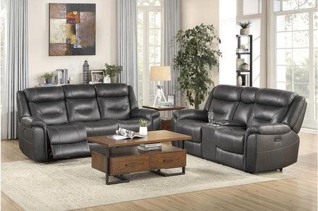 Homelegance - Kennett 2 Piece Double Reclining Sofa Set In Dark Gray - 9528Dgy-3-2