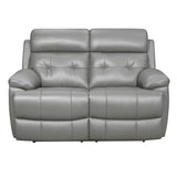 Homelegance - Lambent Double Reclining Love Seat In Gray - 9529Gry-2