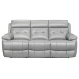 Homelegance - Lambent Double Reclining Sofa In Silver Gray - 9529Sve-3