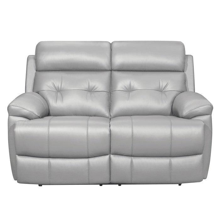 Homelegance - Lambent Double Reclining Love Seat In Silver Gray - 9529Sve-2