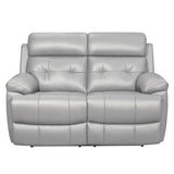 Homelegance - Lambent Double Reclining Love Seat In Silver Gray - 9529Sve-2