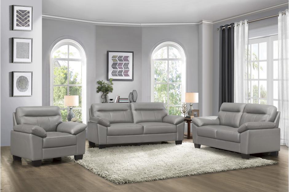 Denizen 3 Piece Sofa Set In Gray 9537Gry - 3 - 2 - 1 | Homelegance | Home Elegance USA